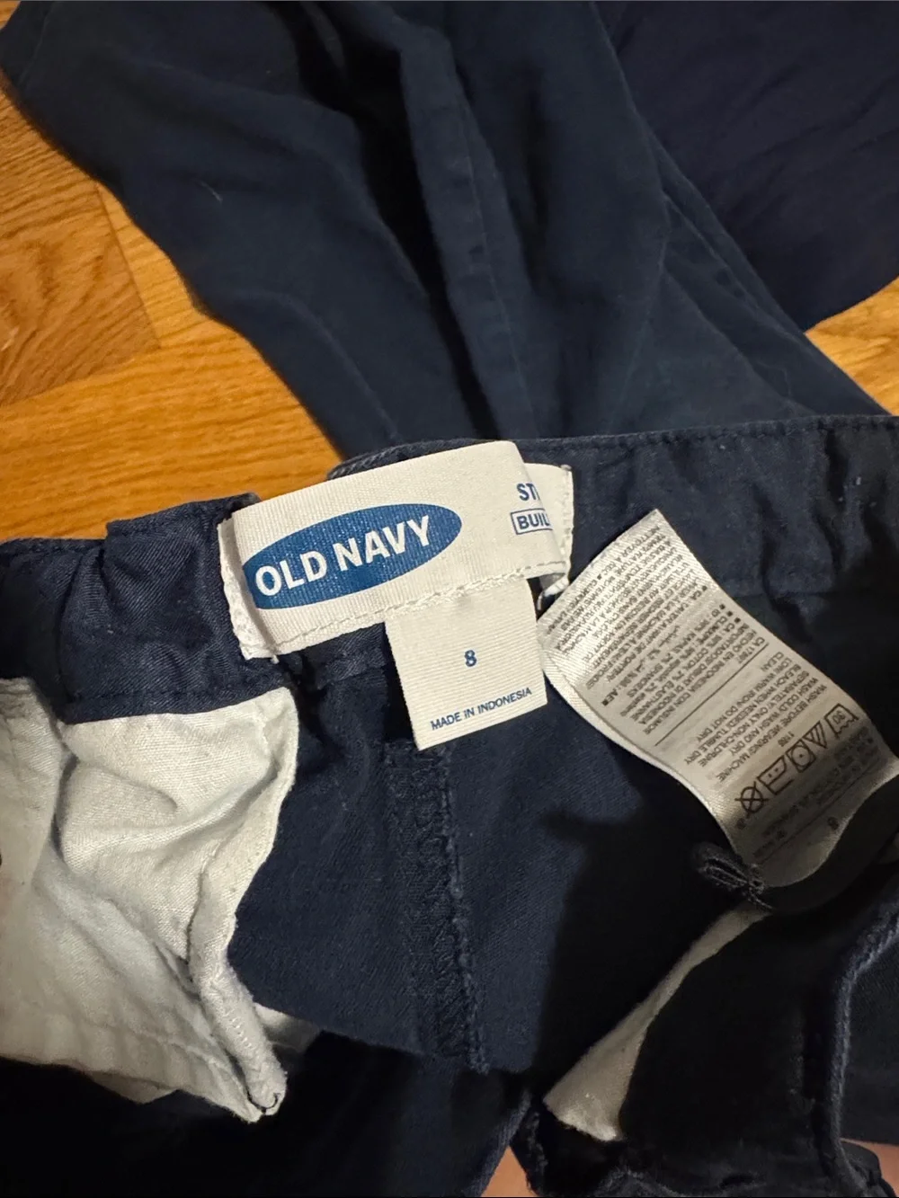 Old Navy Girls Navy and Khaki Casual Chino Pants Pack